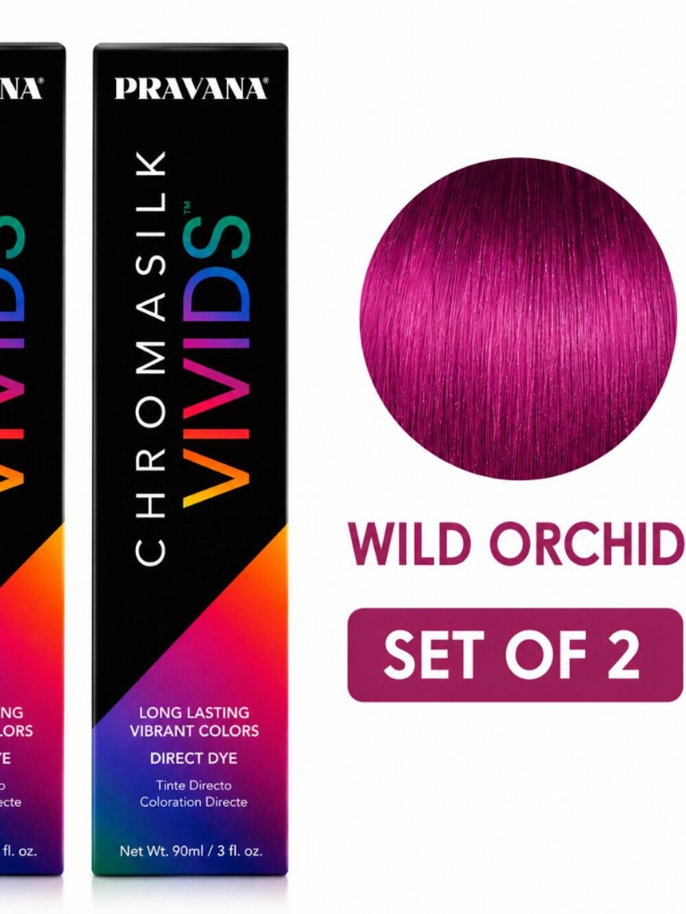 Pravana ChromaSilk Vivids Wild Orchid Hair Color Set of 2 | Semi-Permanent